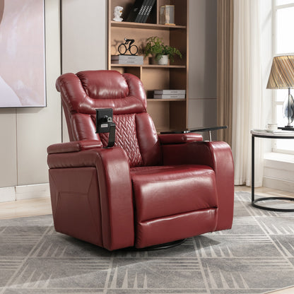 Comfort Max 270 Degree Swivel Power Recliner - Red