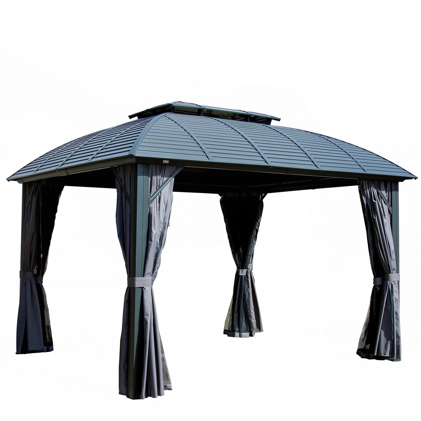 Nilla 10 X 12 ft Outdoor Hardtop Gazebo - Black