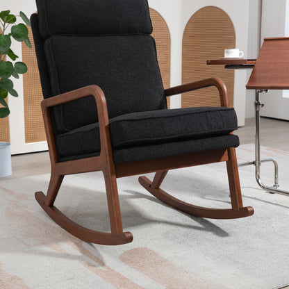 Barton Modern Rocking Chair - Black