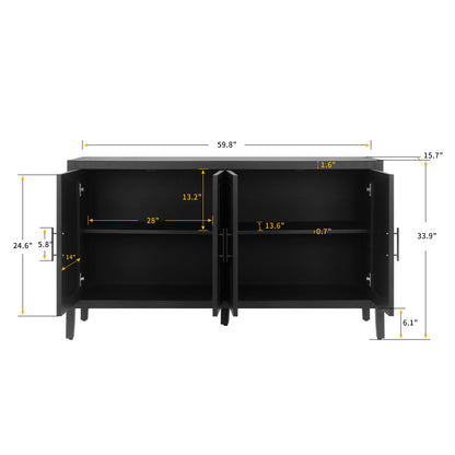 Hope Sideboard Storage Cabinet - Black