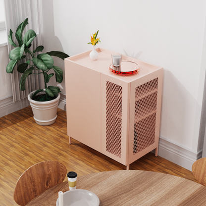 Lynn Metal Sideboard Cabinet - Pink