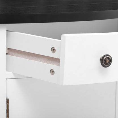 Hobs Curved Design Storage Cabinet - White