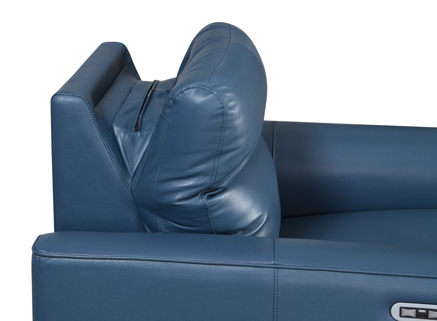 Wall B Ocean Blue Leather Reclining Chair