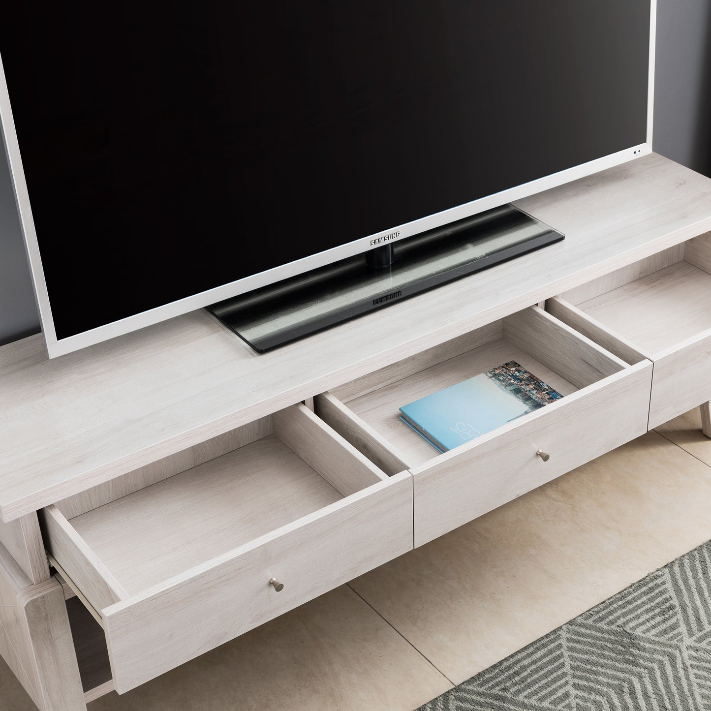 Royal TV Stand - White Oak