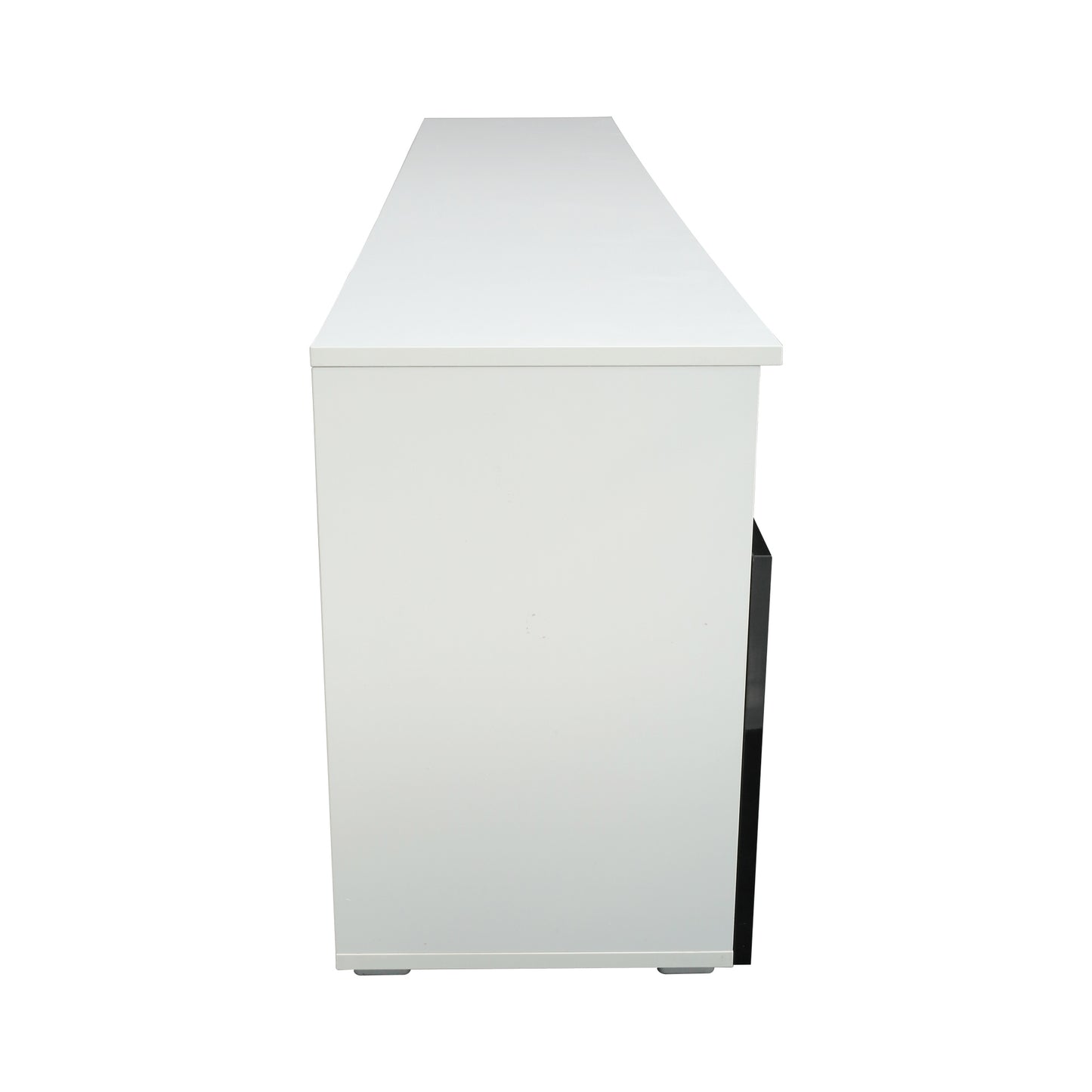 Ivan TV Stand LED High Gloss Doors - White/Black