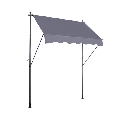 Vilma 118'' Manual Retractable Awning - Grey