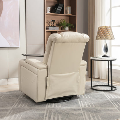 Comfort Max 270 Degree Swivel Power Recliner - White