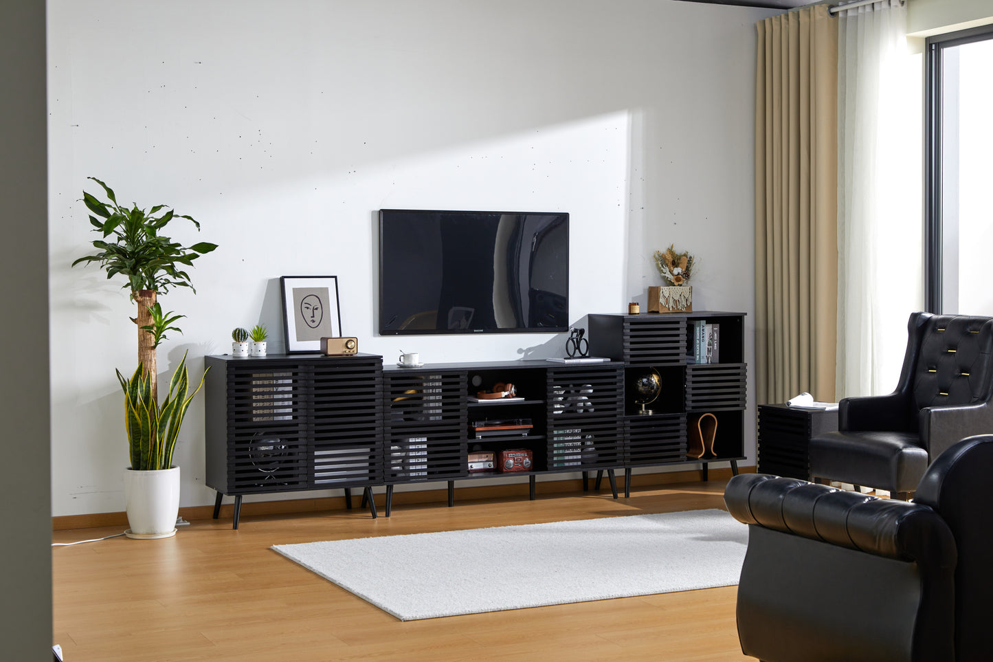 Neo Modern TV Cabinet Entertainment - Black