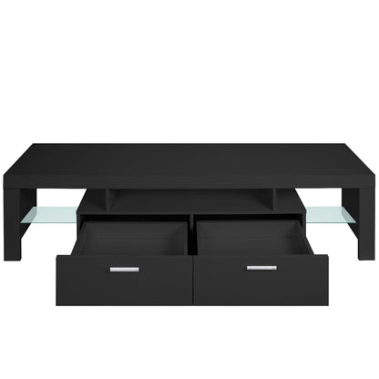 Feno TV Stand with LED Lights - Black