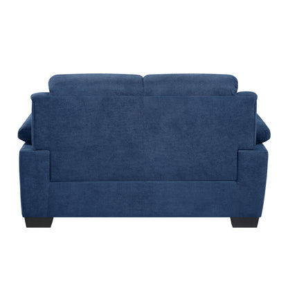 Anika Fabric Loveseat - Blue