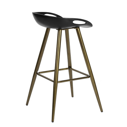 Bak Bar & Counter Stool - Black & Gold Set of 2