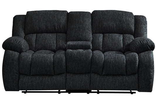 Stonic Recliner Console Loveseat - Black