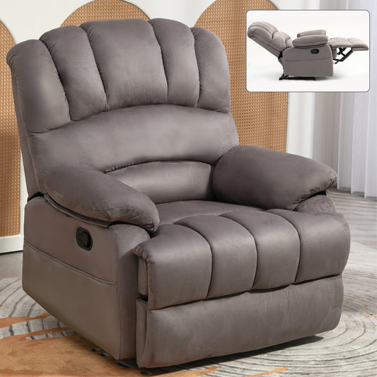 Thomson Large Fabric Recliner Chair - Gray