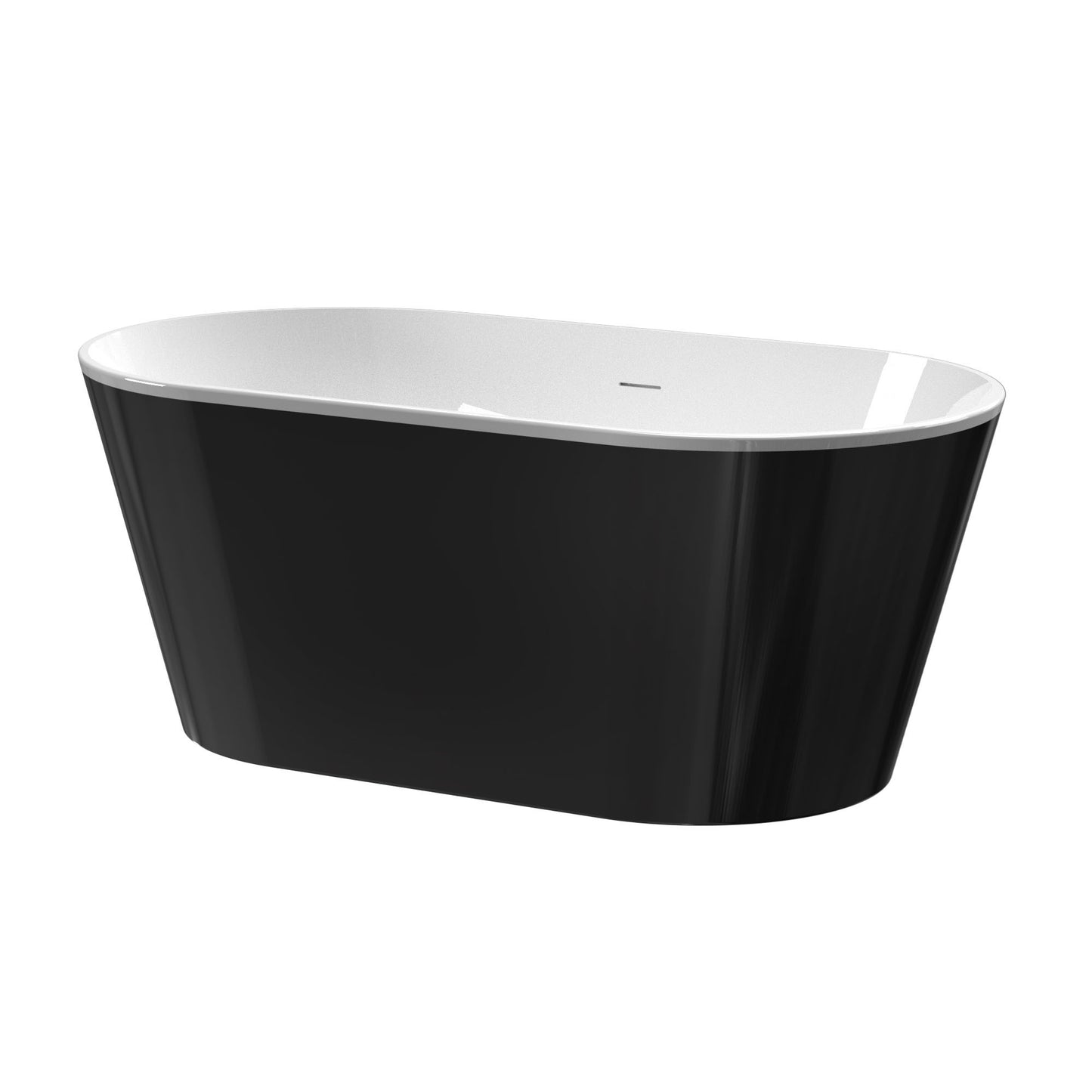 Veno 60" Acrylic Freestanding Soaking Bathtub  - Black