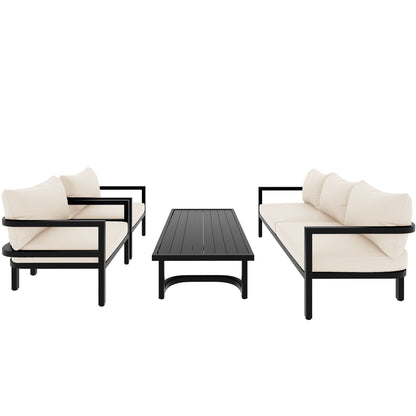 Rosio 4 Pc Outdoor Patio Seating Set - Beige