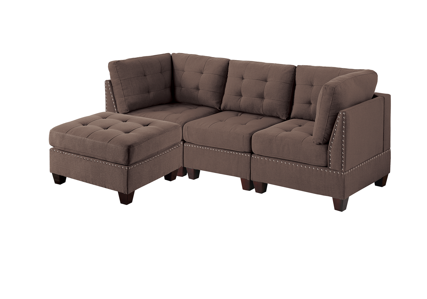 Lyra 4 Pcs Modular Sofa Set  - Coffee