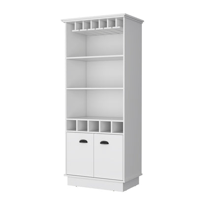 Claire Glassware Rack Bar Cabinet - White