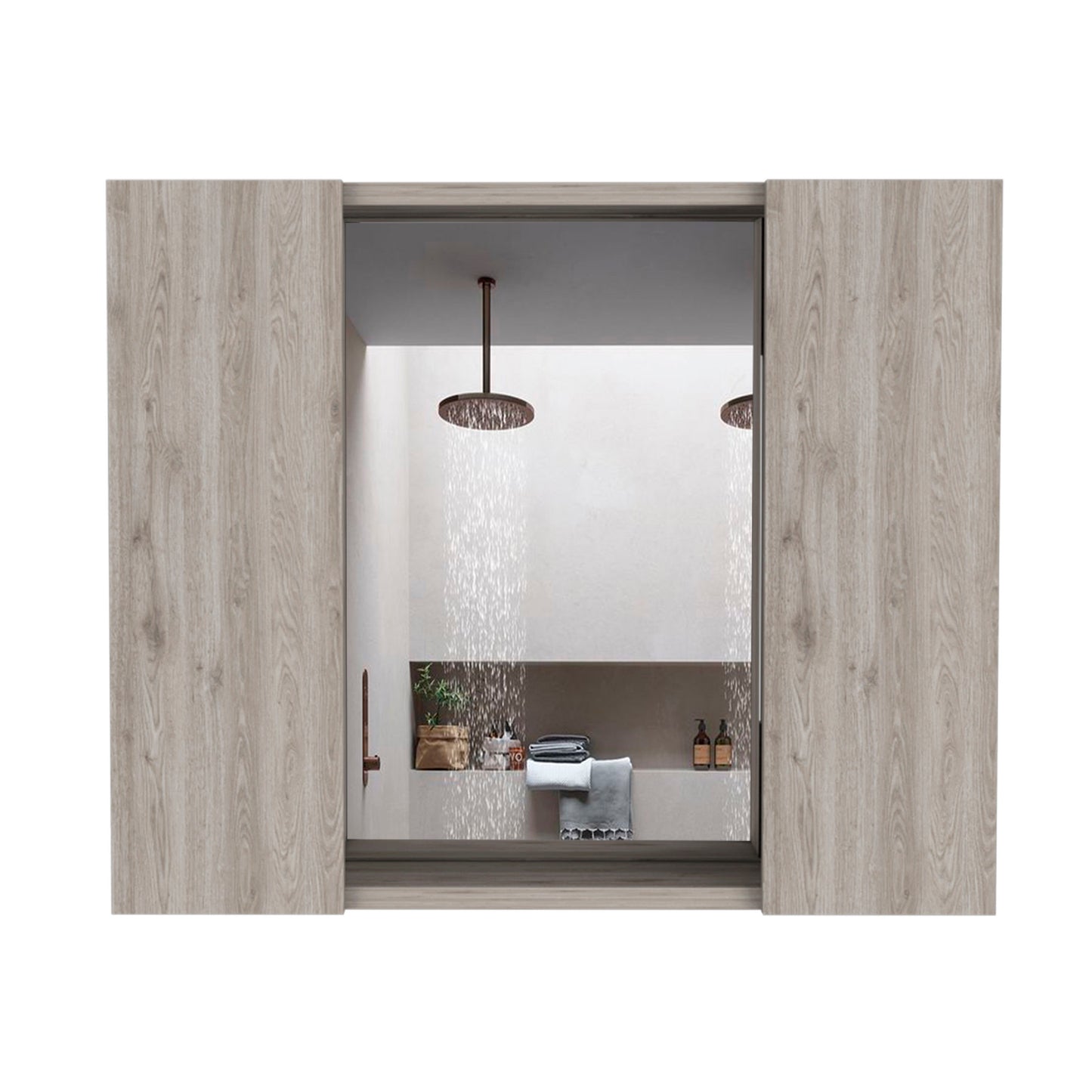 Mid Medicine Cabinet  - Light Gray