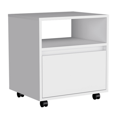 Austin Single Drawer Nightstand - White