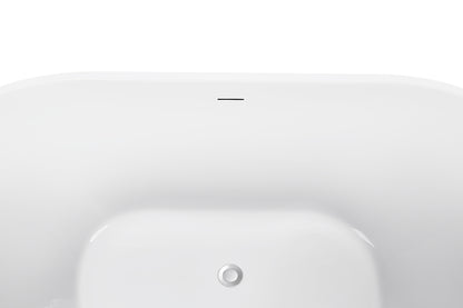 Maya 62" Acrylic Freestanding Soaking Bathtub  - White