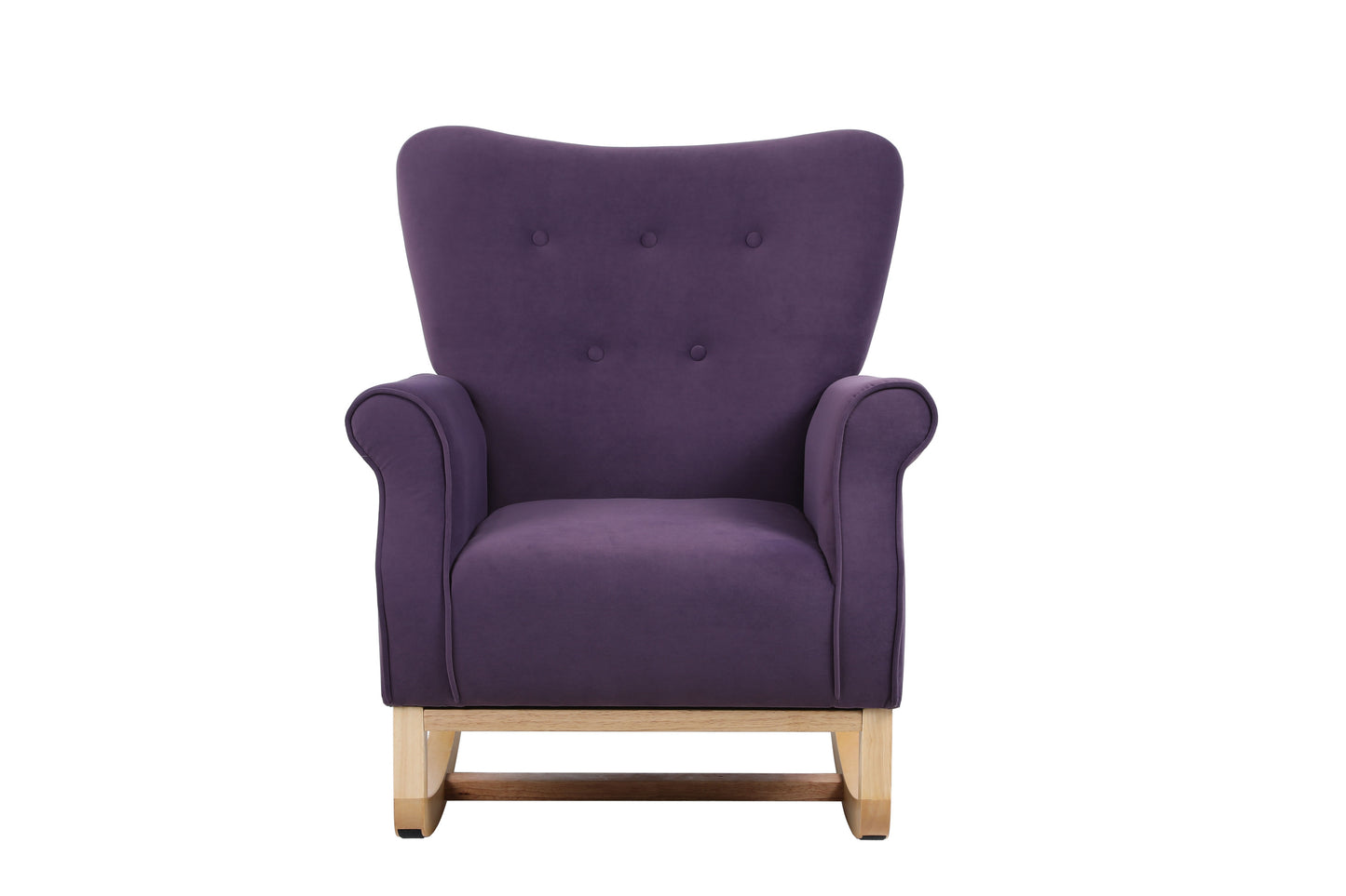 Jarvis Velvet Rocking Chair - Purple