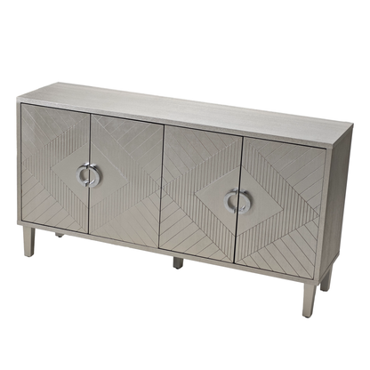 Doria Functional 4-Door Storage Cabinet - Champagne