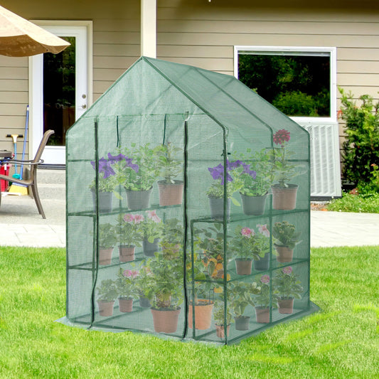 Miika Mini Walk-in Greenhouse - Green