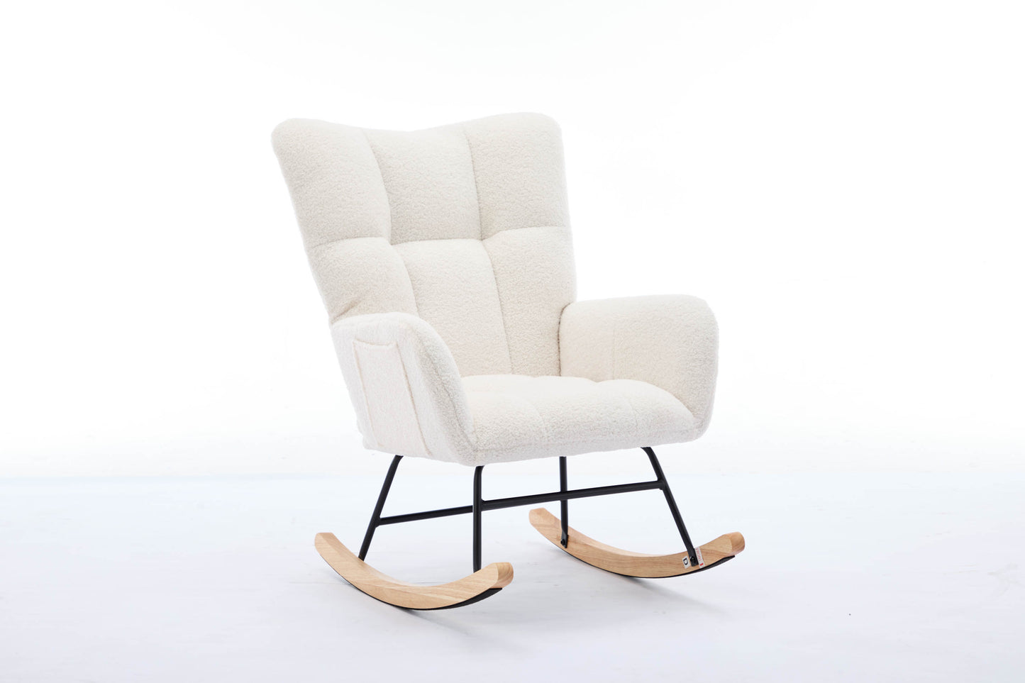 Hari Modern Nursery Rocking Chair - White