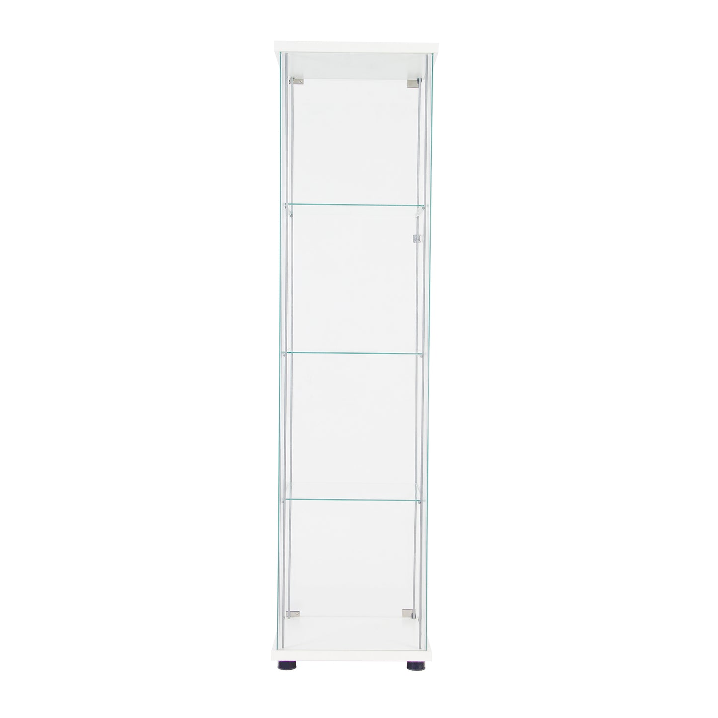 Rex 4 Shelves Glass Display Cabinet - White