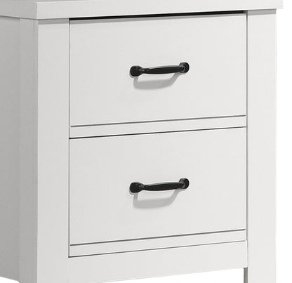 Meda 2-Drawer Nightstand - White