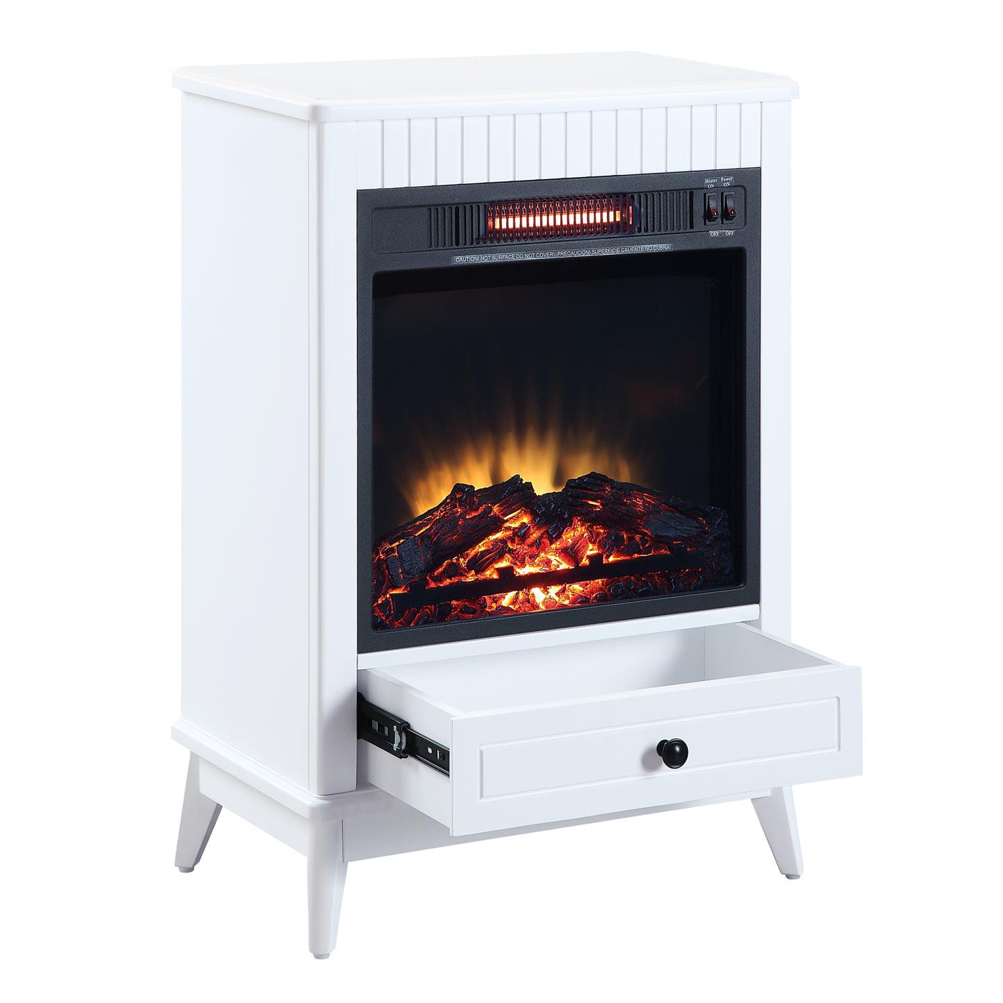 Hamish Electric Fireplace - White