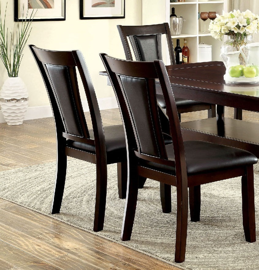 Tricia Dining Wooden Chair  Set of 2 - Cherry+Espresso