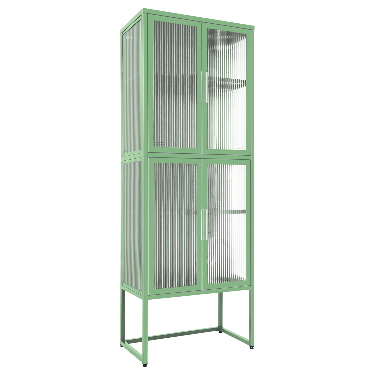 Nera II Tempered Glass Cabinet - Mint Green