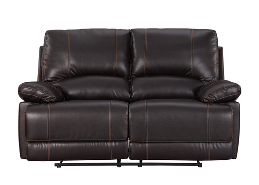 Kerr Leather-Air Recliining  Loveseat - Brown