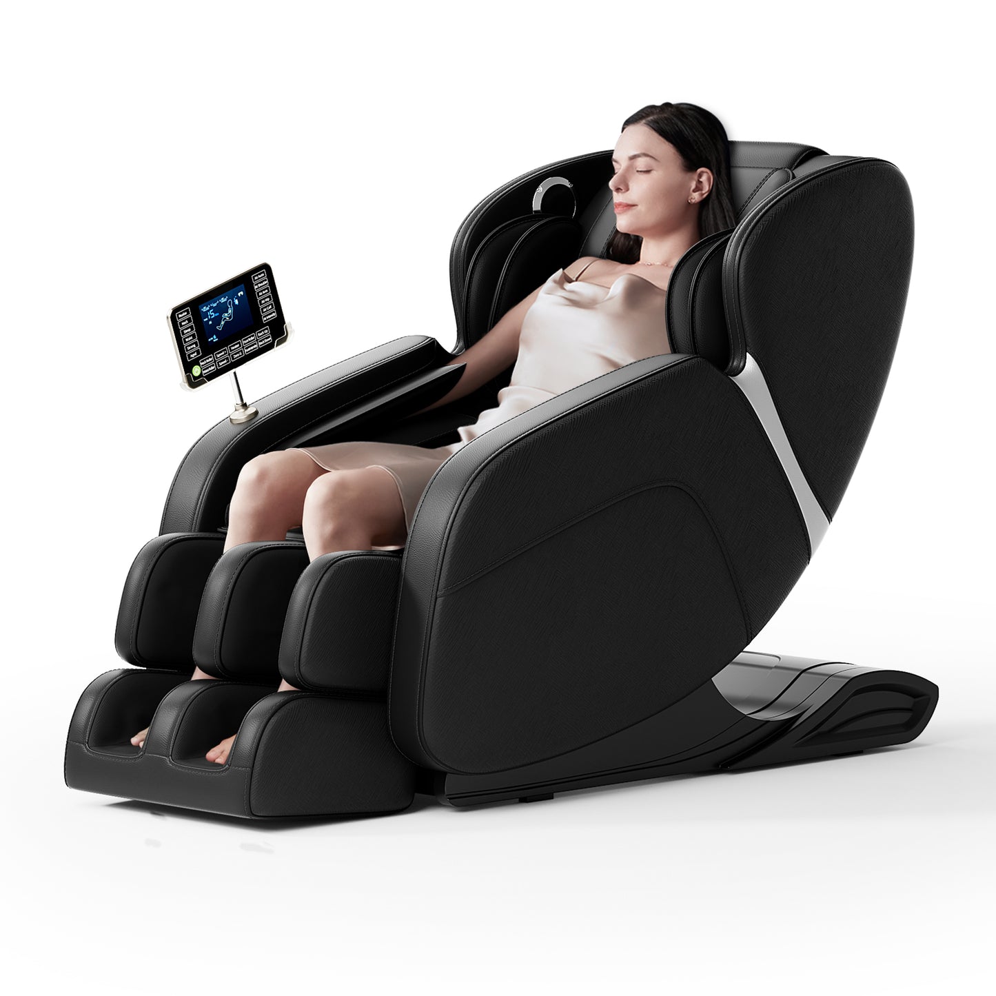 Elysia Zero Gravity Full Body Massage Chair with LCD Touch Screen - Black