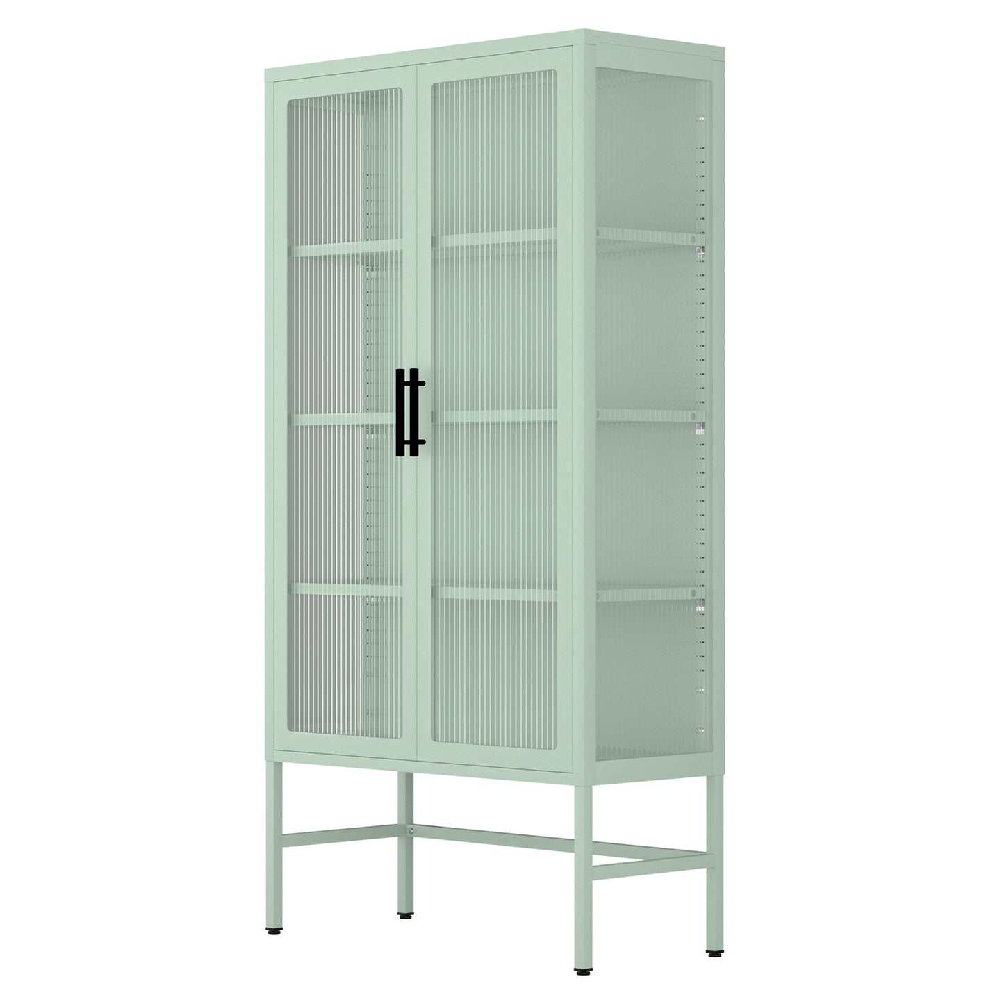 Pratt Glass Double Door Storage Cabinet - Mint Green