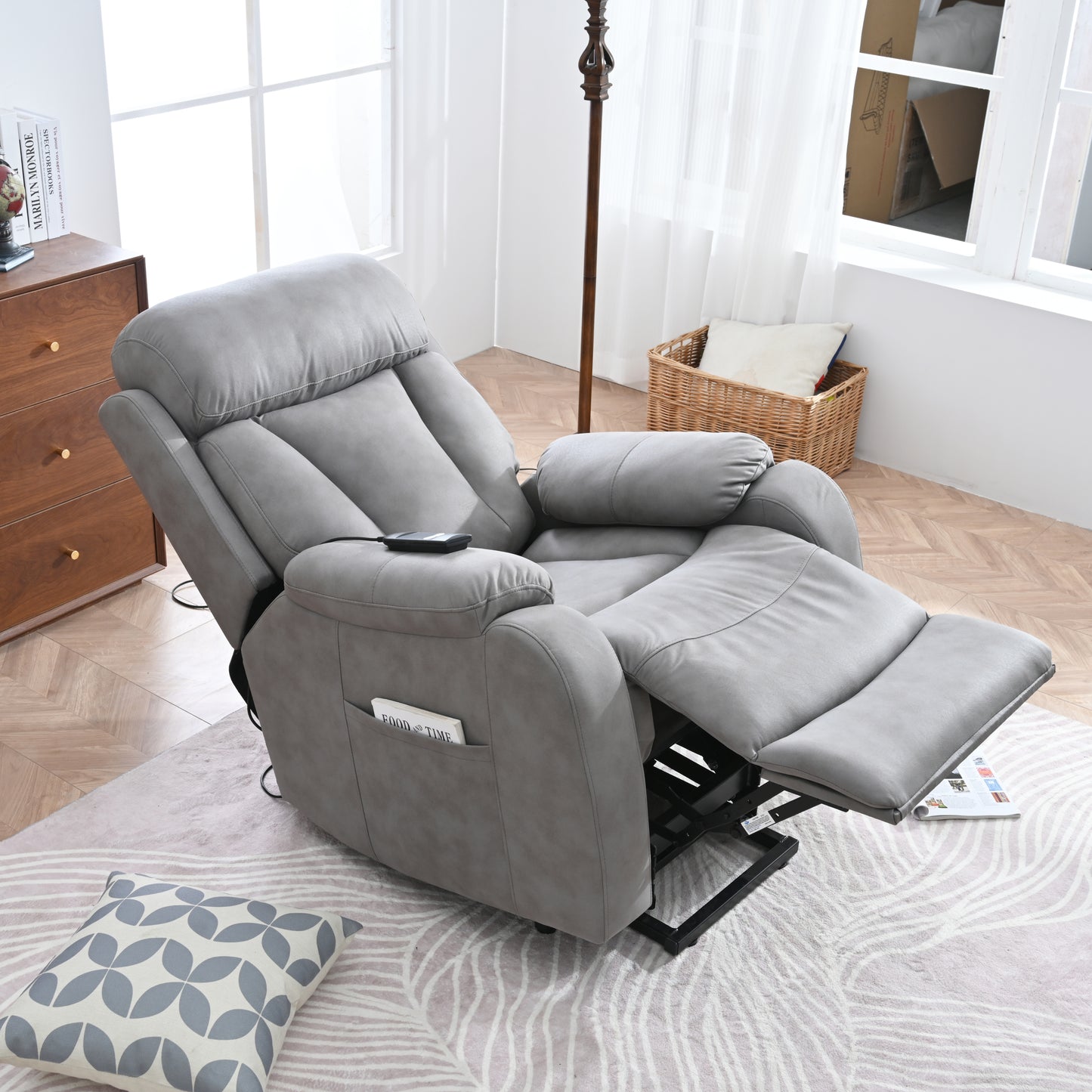 Rios Lift Chair Recliner - Light Gray