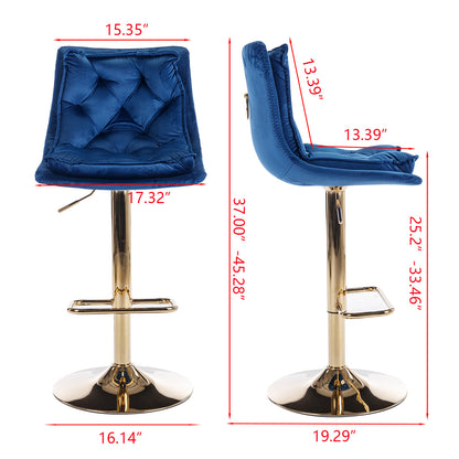 Valor Swivel Bar Stools - Blue Set of 2