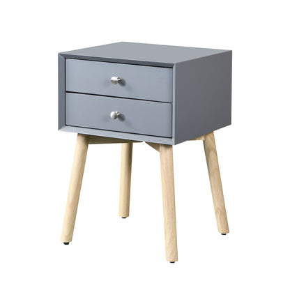 Tim Nightstand 2-Drawers - Gray