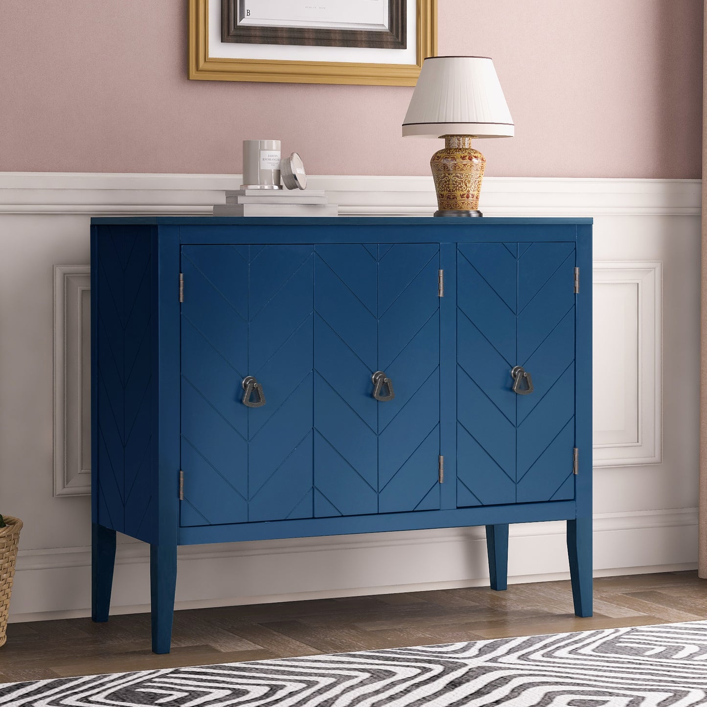 Delena Accent Storage Cabinet - Navy Blue