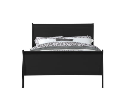 Louis Philippe Queen Bed - Black