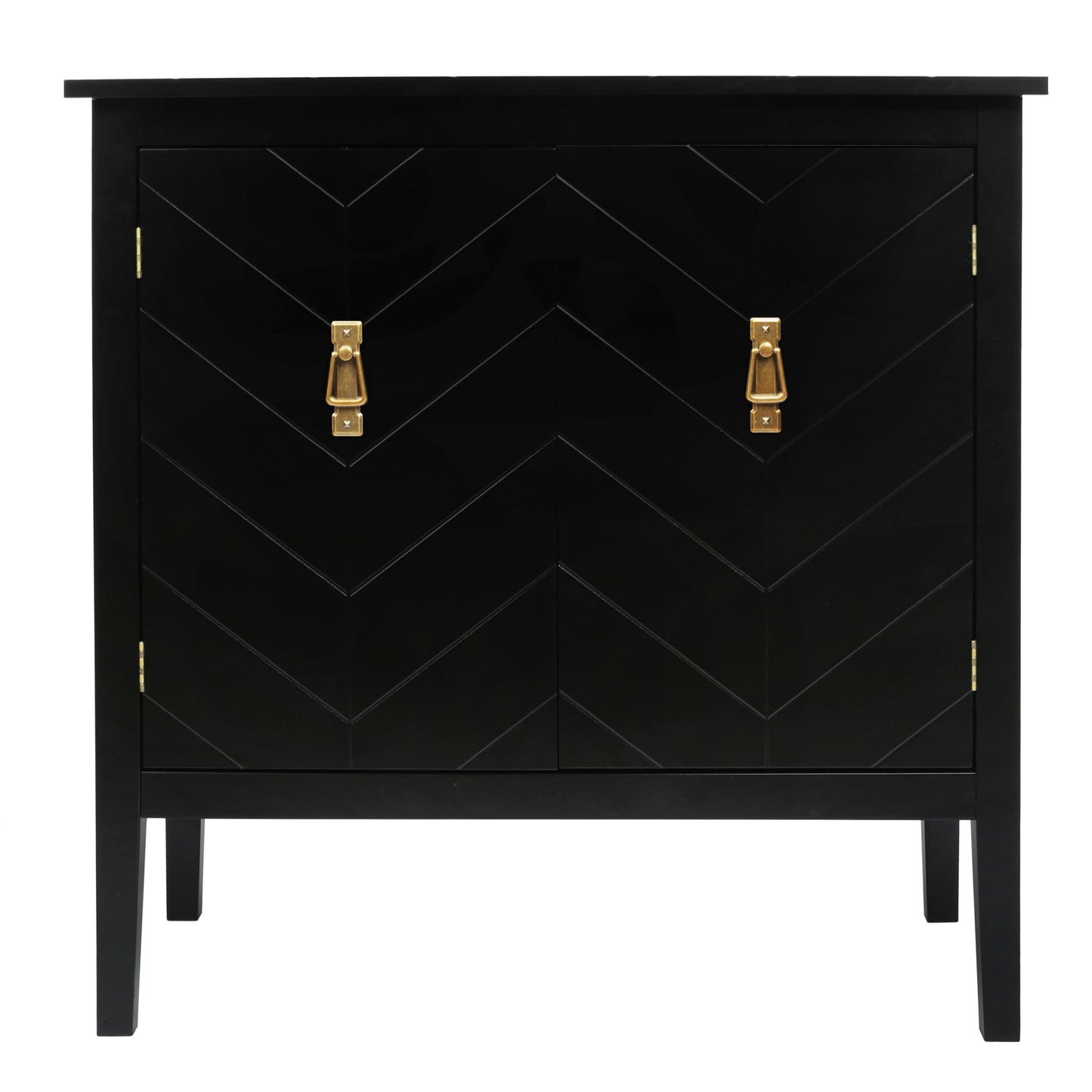 Aaron 2 Door Wooden Cabinets - Black