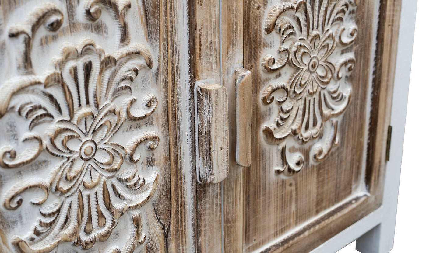 Weathered Wood Storage Cabinet