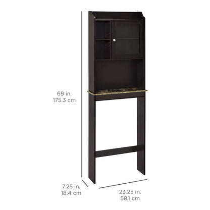 Hana Over The Toile Organization Wood Storage Cabinet - Espresso