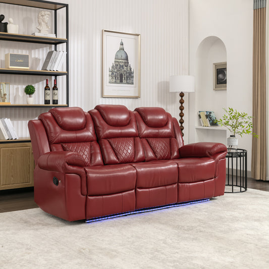 Milo Manual Recliner Seat with with Center Consol - Red