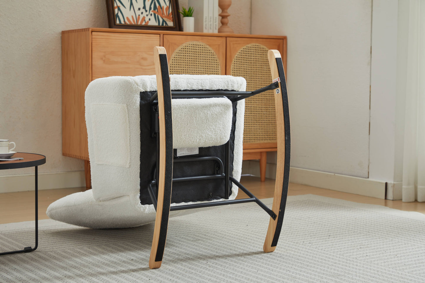 Hari II Modern Nursery Rocking Chair - White