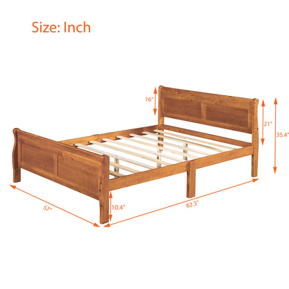 Urban Fusion Full Size Wood Platform Bed - Oak