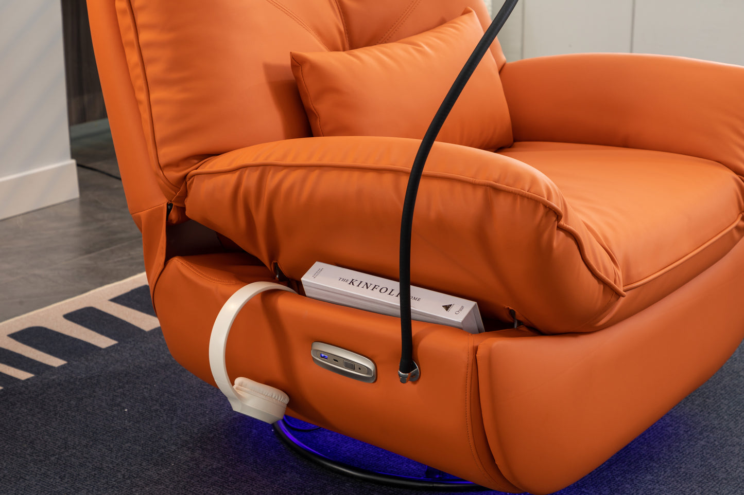 Bravo 270 Swivel Glider Recliner Chair - Orange