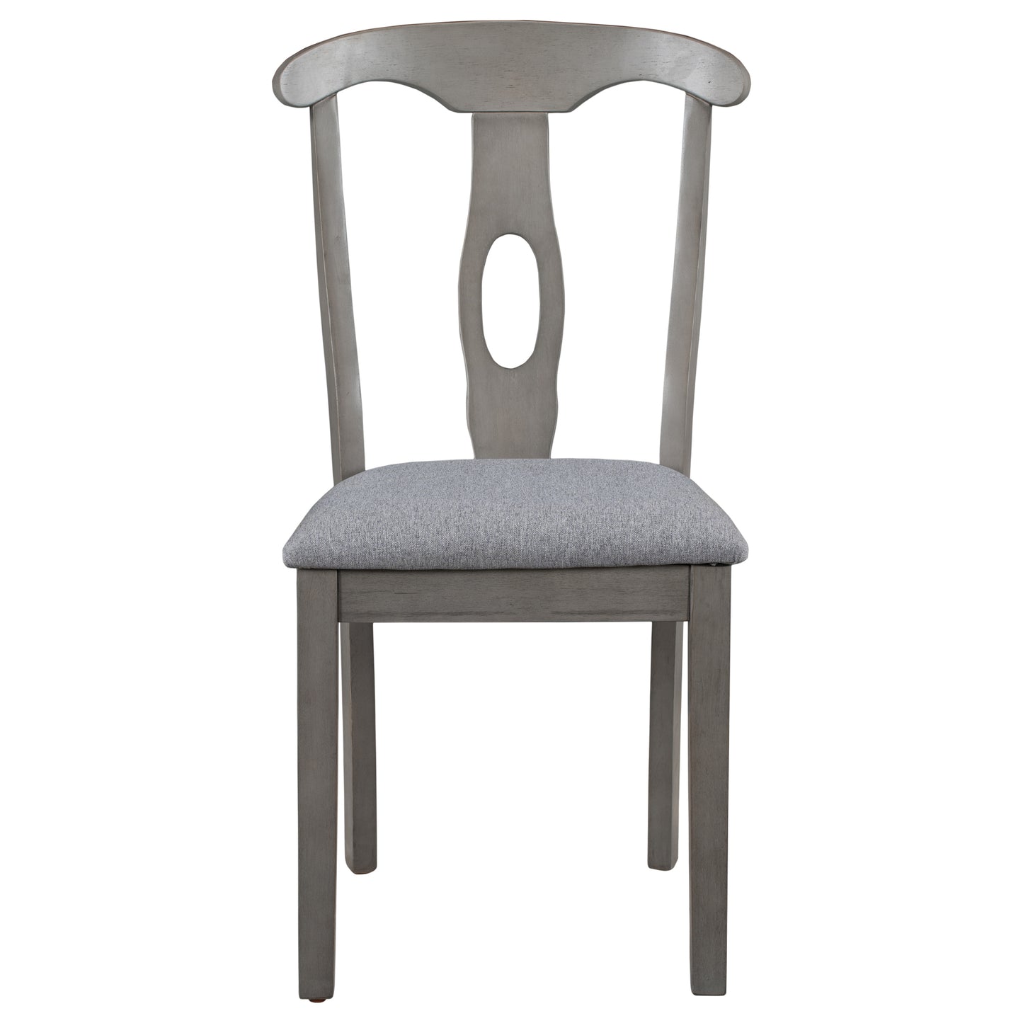 Titus Rustic Wood Padded Dining Chairs (Set of 4) - Gray