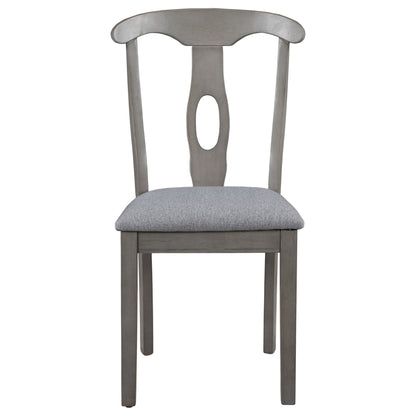 Titus Rustic Wood Padded Dining Chairs (Set of 4) - Gray